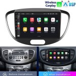 Ibeafilly autoradio 9 carplay android 13 gps 2gb + 32gb pour hyundai i10 2007 - 2013 avec cam�ra de recul ...