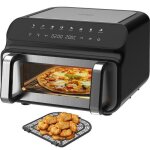 Iceagle friteuse sans huile 2100w avec fenêtre air fryer xxl 10l 8 programmes recettes Iceagle friteuse sans huile 2100w avec fenêtre air fryer xxl 10l 8 programmes recettes