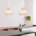 Idegu lot de 2 lustre moderne suspension lumianire vintage abat - jour en cramique lampe de plafond ...