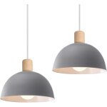Idegu lot de 2 lustre suspension r�tro suspension luminaire moderne style demi - cercle plafonnier e27 ...