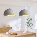 Idegu lot de 2 suspension luminaire industriel moderne lustre vintage ciment 20cm e27 lampe de plafond ...