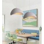 Idegu 2pcs industriel suspension luminaire moderne 30cm rtro lustre en ciment plafonnier style nordique ...