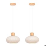 Idegu 2pcs lustre luminaire moderne lampe suspension vintage abat - jour en céramique lampe de plafond ... Idegu 2pcs lustre luminaire moderne lampe suspension vintage abat - jour en céramique lampe de plafond ...