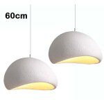 Idegu 2pcs moderne suspension luminaire industriel 60cm vintage lustre plafonnier ciment design edison ...