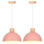 Idegu 2pcs suspension luminaire moderne lampe plafonnier abat - jour design demi - cercle e27 luminaire ...