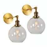 Idegu 2x lampe murale industrielapplique murale vintage en verre style nordique e27 luminaire murale ...