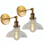 Idegu 2x r�tro applique murale int�rieur en verrelampe murale industriel style nordique e27 luminaire ...
