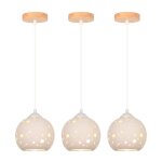 Idegu lot de 3 moderne lustre suspension lampe luminaire en cramique abat - jour design plante plafonnier ...