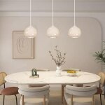 Idegu 3pcs suspension luminaire moderne lustre abat - jour en cramique design plante lampe de plafond ...