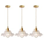 Idegu 3x lustre en verrelampe suspension vintage abat - jour design fleur e27 lampe de plafond industriel ... Idegu 3x lustre en verrelampe suspension vintage abat - jour design fleur e27 lampe de plafond industriel ...