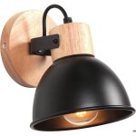 Idegu applique murale interieure spot led 15cm r�tro lampe murale insustrielle en bois fer design vintage ...
