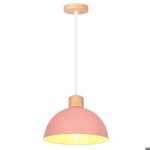 Idegu industriel suspension luminaire moderne lampe de plafond en bois mtal design demi - cercle luminaire ...