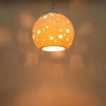 Idegu moderne lustre suspension lampe luminaire en cramique abat - jour design plante plafonnier vintage ...