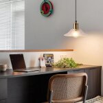 Idegu moderne lustre en verrelampe de plafond verre en finition en laiton dor e27 suspension luminaire ...