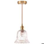 Idegu retro lampe � suspension dabat - jour en verre luminaire de plafond e27 en laiton moderne mini ...