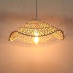 Idegu applique murale int�rieur industriellampe murale vintage en bambou et m�tal design cage luminaire ...