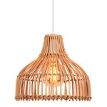 Idegu suspension luminaire industriel lustre vintage en bambou abat - jour design gourde lampe de plafond ...