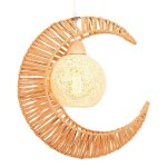 Idegu suspension luminaire lune en corde de papier vintage lustre industrielle r�glable pour salon chambre ...