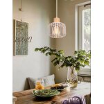 Suspension luminaire - idegu - moderne - mtal et bois - e27 - 60w - design rtro