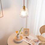 Idegu suspension luminaire en verremoderne lampe suspendue industriel vintage e27 finition en laiton ...