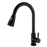 Ideko robinet de cuisine 2 jets de douchette etirab multi fonction famille standard noir moderne