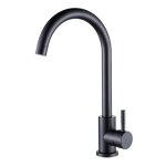 Ideko robinet de cuisine en ceramique rotation a 360 degres evier noir retro standard eu