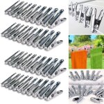 Idmarket 40 pinces à linge inox pinces incassables inusables ne rouillent pas Idmarket 40 pinces à linge inox pinces incassables inusables ne rouillent pas