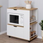 Idmarket desserte micro - onde de cuisine cosi placard avec tiroir et tagres  pices bois blanc et ...