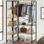 Idmarket dressing dangle modulable double penderie l. 90 / 123 cm detroit design industriel