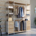 Idmarket dressing double penderie + double colonne l. 140 cm utah avec 6 étagères et 6 bacs en tissu ... Idmarket dressing double penderie + double colonne l. 140 cm utah avec 6 étagères et 6 bacs en tissu ...