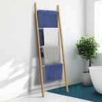 Idmarket porte - serviettes échelle 5 niveaux rita en bambou Idmarket porte - serviettes échelle 5 niveaux rita en bambou