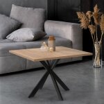 Idmarket table basse carrée alix pied araignée 70 cm bois et noir Idmarket table basse carrée alix pied araignée 70 cm bois et noir