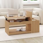 Idmarket table basse plateau relevable rectangulaire juliette avec coffre lattes tasseau bois coloris ...