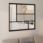 Idmarket verri�re atelier g�om�trique l. 93 x h. 108 cm en m�tal noir et verre tremp�