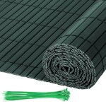 Ikodm canisse en pvc brise vue palissade en pvc r�sistant aux uv intemp�ries vert 90 x 300cm brande