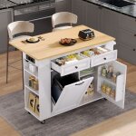 �le de cuisine avec rouleaux table � manger extensible �le de cuisine avec compartiment de conteneur ...