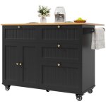 lot central cuisine mobile - armoire de buffet - desserte de cuisine roulant - table  manger avec espace ...