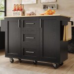 Ilot central de cuisine moderne desserte de cuisine avec roulettes buffet avec veinures de bois porte ...