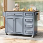 Ilot central cuisine avec rangement et plan de travail meuble cuisine multifonction table bar cuisine ...