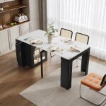 �lot centraldesserte de cuisine � roulettes avec plan de travail extensible pour cuisine armoire de rangementa ...