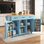 lot de cuisine desserte vec grand plateau 4 tiroirs meuble de rangement avec tagres rglables et porte ...