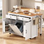 �lot de cuisine mobile avec coin repas escamotable �quip� de prises �lectriques et dun compartiment poubelle ...