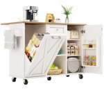 lot de cuisine moderne meuble de cuisine avec poubelle chariot de salle  manger avec espace de rangement142x ...