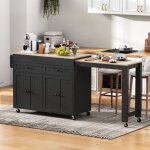 lot de cuisine sur roulettes coin repas extensible lot de cuisine mobile avec plan de travail chariot ...