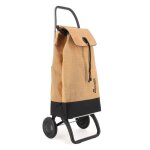 Imax yute mf - chariot de course rolser 2 roues - toile de jute bicolore - ch�ssis noir