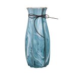 Imaya - vase en c�ramique couleur marbre bleu ciel h27. 5 cm