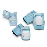 Pack de 3 protections - impala skate - sky blue yellow - bleu ciel - poignets / coudi�res / genouill�res ...