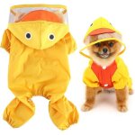Imperm�able mignon � motif canard pour petits chiens avec capuche anneau en d pour laisse et fermeture ...