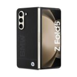 �tui pour smartphone - bmw - galaxy z fold 5 - noir - semi - rigide - logo signature