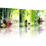 Impression sur toile 30x30 cm zen bambou spa pierres image moderne tableau d�co mural salle de s�jour ...